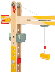 Janod - Large wooden folding crane with tools 3+