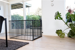 DogSpace - Max Multi Expandable Dog Pen Rectangle With Gate, Black (70x102cm)