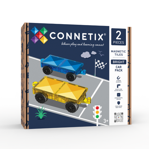 CONNETIX – Bright Car Pack magnetic tiles 2 pcs.