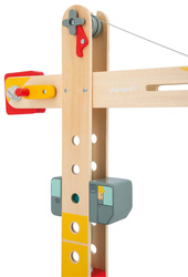 Janod - Large wooden folding crane with tools 3+