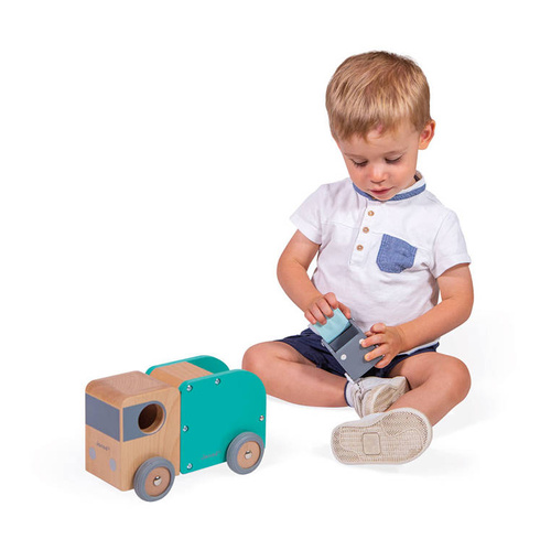 Janod - Wooden garbage truck Bolid 2+