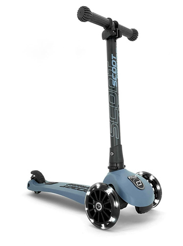 SCOOTANDRIDE - Highwaykick 3 LED - Folding scooter with light-up wheels 3+ Steel