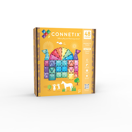 Connetix - Glitter Castle Pack - 48 pieces