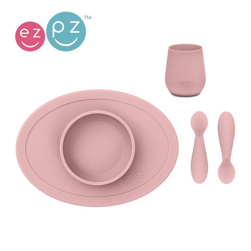 EZPZ - First Foods Set silicone dish, pastel pink