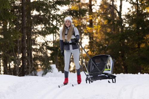 Hamax - Bike trailer for kids  BREEZE ONE + Jogger wheel - White/green