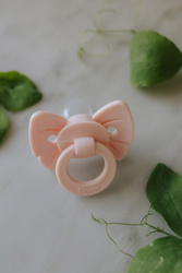 ELODIE DETAILS - Binky Bow Silicone 0-6 months, misty pink