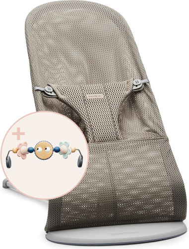 BABYBJÖRN - Bouncer Bliss MESH - Grey Beige + Toy Googly Eyes Pastels