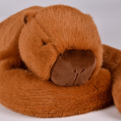 DOUDOU – Podcoll weighted plush capybara by Histoire d'Ours, 50 cm, reddish-brown