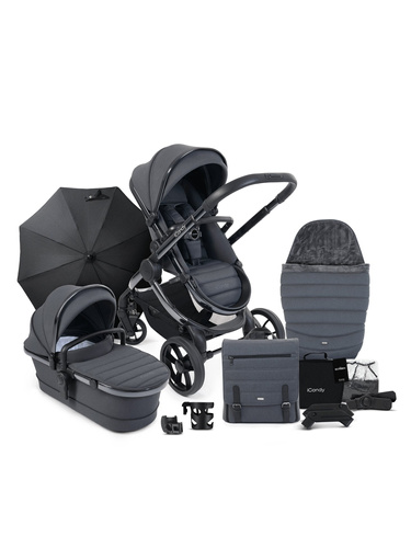 iCandy Peach 7 Pushchair and Carrycot Dark Grey - Complete Bundle