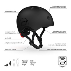 SCOOTANDRIDE - XXS-S helmet for children 1-5 years Black