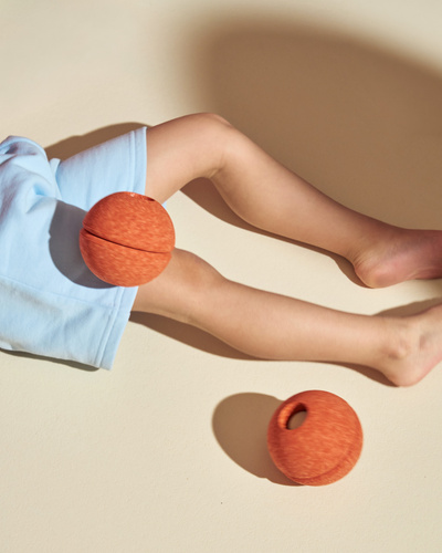 MODU - 3x Foam Ball, burnt orange / dusty green