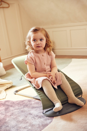 BABYBJÖRN - BLISS Woven Classic quilt Dark Green, Dark grey frame