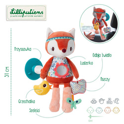 LILLIPUTIENS Multifunctional suction cup cuddly toy Fox Alice 6 m+