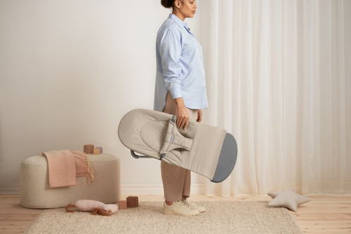 BABYBJÖRN - Bouncer Balance Soft Woven/Jersey Tri Fabric, Sand Grey