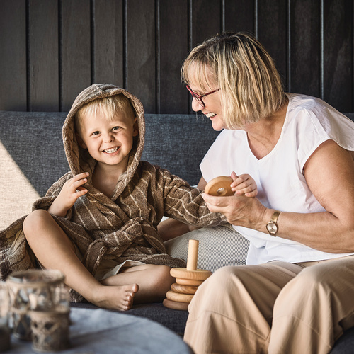 LEANDER - bathrobe, mocca