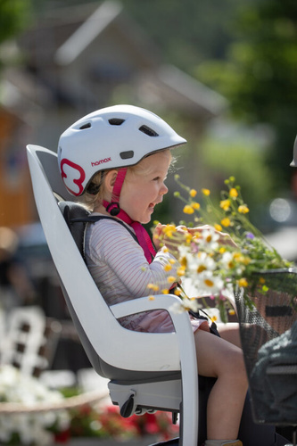 Hamax - Caress w/lockable bracket (frame mounted) - White/mint