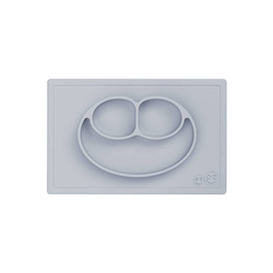 EZPZ - A silicone plate with a Happy Mat 2in1 washer in pastel gray