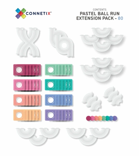 CONNETIX - Pastel Ball Run Expansion Pack 80 pc
