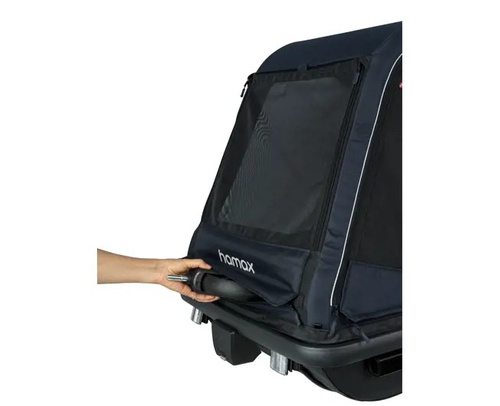 Bicycle trailer for a dog - Hamax Pluto L 45 kg - Blue / Black