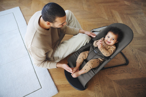 BABYBJÖRN - Bouncer Balance Soft Woven/Jersey Tri Fabric, Dark Grey