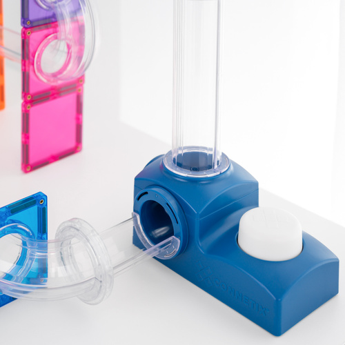 CONNETIX – Magnetic Tiles Ball Run Launcher Pack - 47 pieces