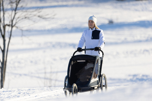 Hamax - Bike trailer for kids  BREEZE ONE + Jogger wheel - Navy/cream