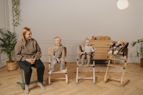 LEANDER - safety bar for Louie™ high chair, Beech, Cappuccino