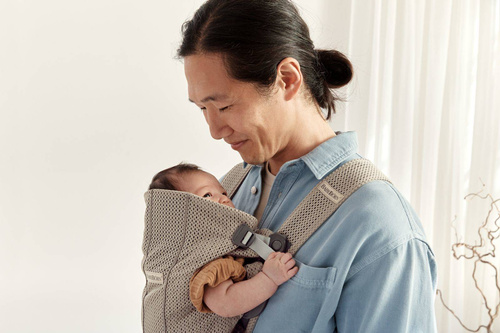 BABYBJÖRN - Baby Carrier MINI 3D Mesh, Grey Beige