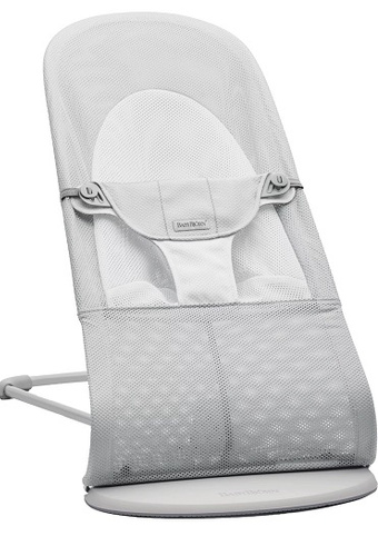 BABYBJÖRN - Bouncer Bliss Soft MESH - Silver/White