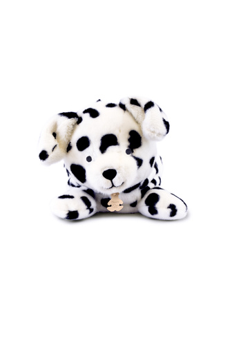 DOUDOU – Les P'tits Relax weighted plush dalmatian dog, Histoire d'Ours, 30 cm, white