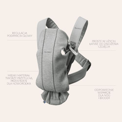 BABYBJÖRN - Baby Carrier MINI 3D Mesh, Grey Beige