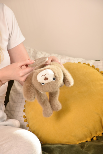 DOUDOU - magnetic plush Podcoll Bear, Histoire d'Ours, 30 cm, brown