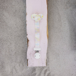 Elodie Details - Wood Pacifier Clip - Pastel Braids