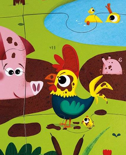 Janod - Sensory puzzle 20 pieces Farm