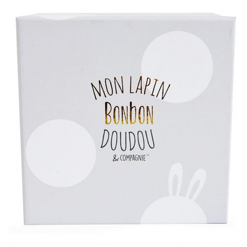 DOUDOU – gift set – Lapin Bonbon baby booties, Doudou et Compagnie, white taupe