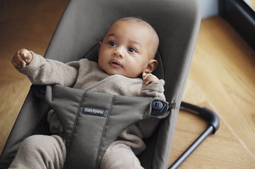 BABYBJÖRN - Bouncer Balance Soft Woven/Jersey Tri Fabric, Dark Grey