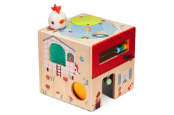 LILLIPUTIENS -Wooden activity cube - Farm 12 m+