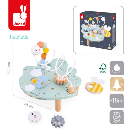 Janod - Multifunctional educational table Leaf Sweet Cocoon 18m+