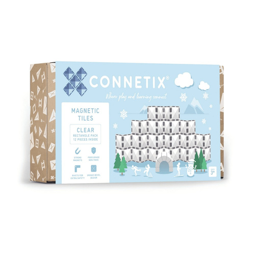 Connetix - Clear Rectangle Pack - 12 pc.