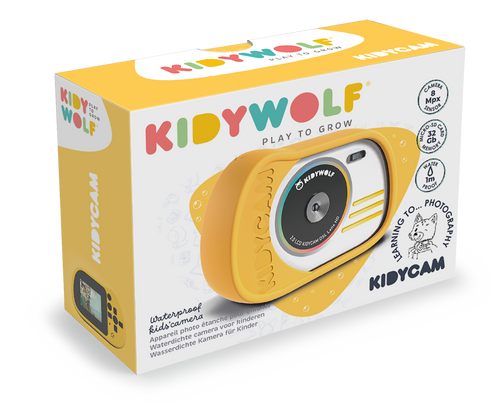 Kidywolf - KIDYCAM - digital camera for children, waterproof, orange