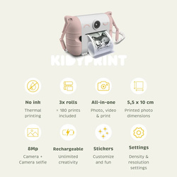 Kidywolf – camera with printing function Kidyprint, pink