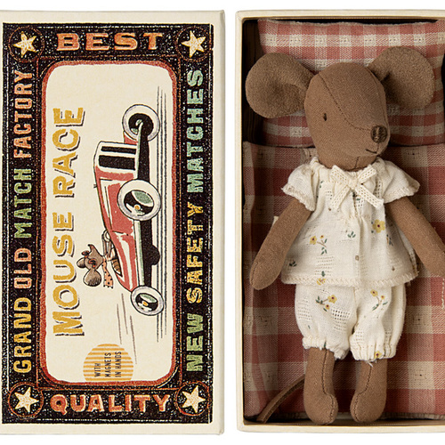 MAILEG - Big sister mouse in matchbox