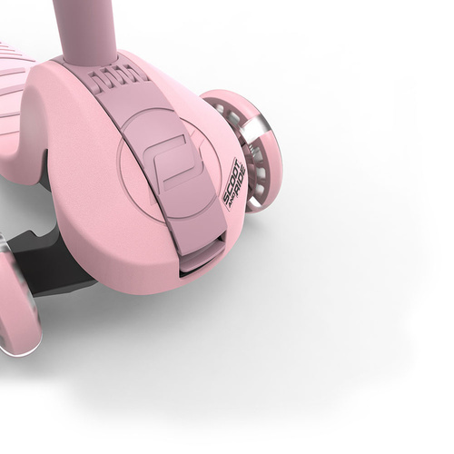SCOOTANDRIDE - Highwaykick 3S - scooter with 2-in-1 control system and LED wheels, foldable 3+, rose
