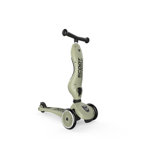 SCOOTANDRIDE - Highwaykick 2in1 Ride and scooter 1-5 years Olive