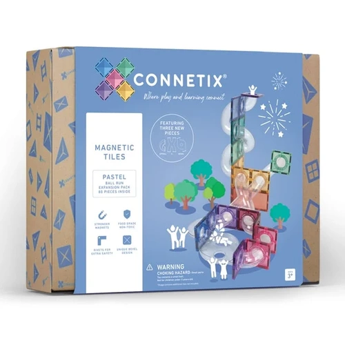 Connetix - 80 pc Pastel Ball Run Expansion Pack 