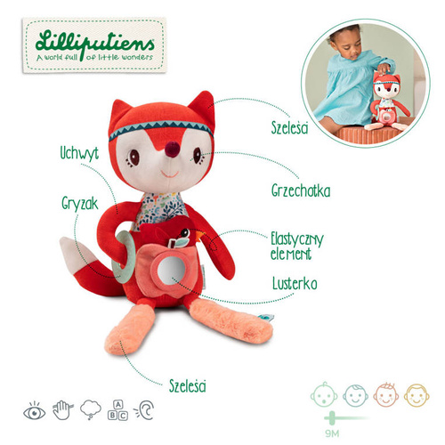 LILLIPUTIENS - activity cuddle Alice the Fox 9 m +