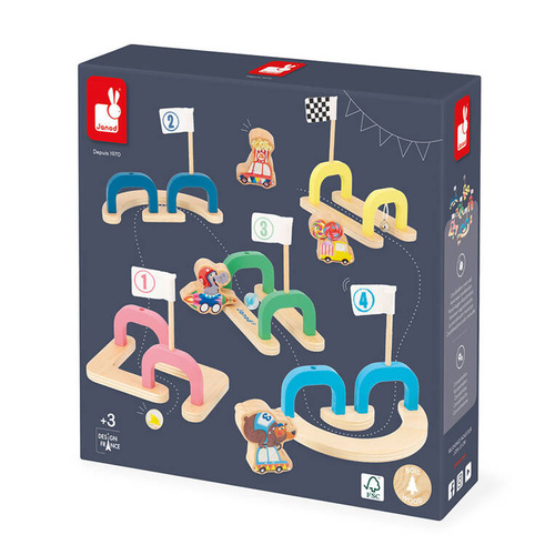 Janod - Marble Game Applepop 3+ Obstacle Race