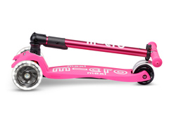 MICRO - foldable three-wheeled scooter Maxi Deluxe LED, shocking pink