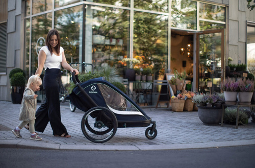Hamax - Bike trailer for kids  BREEZE ONE + Jogger wheel - Navy/cream