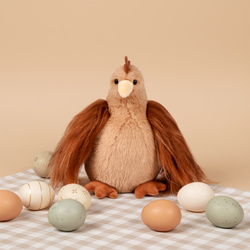 DOUDOU – Poulette plush chicken, Histoire d'Ours, 20 cm, ginger